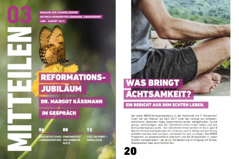 Was bringt Achtsamkeit? Interview im Magazin Mitteilen