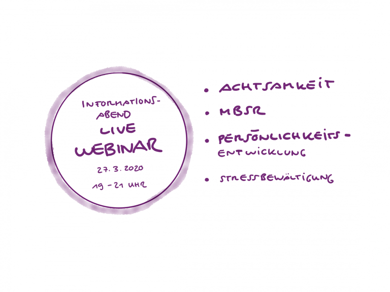 Live Webinar/Informationsabend – kostenlos – Achtsamkeit, Stressbewältigung, Persönlichkeitsentwicklung, MBSR