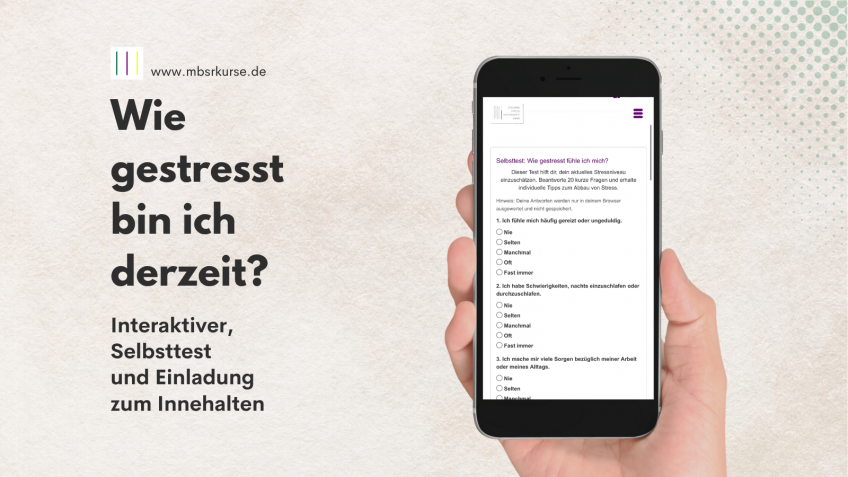 Wie gestresst bin ich derzeit? Kurze Selbstreflektion mit interaktivem Test